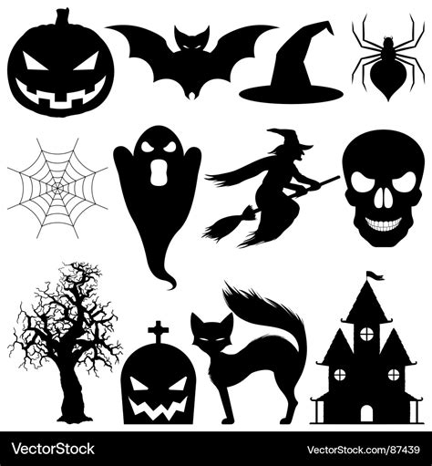 Halloween Elements Royalty Free Vector Image VectorStock