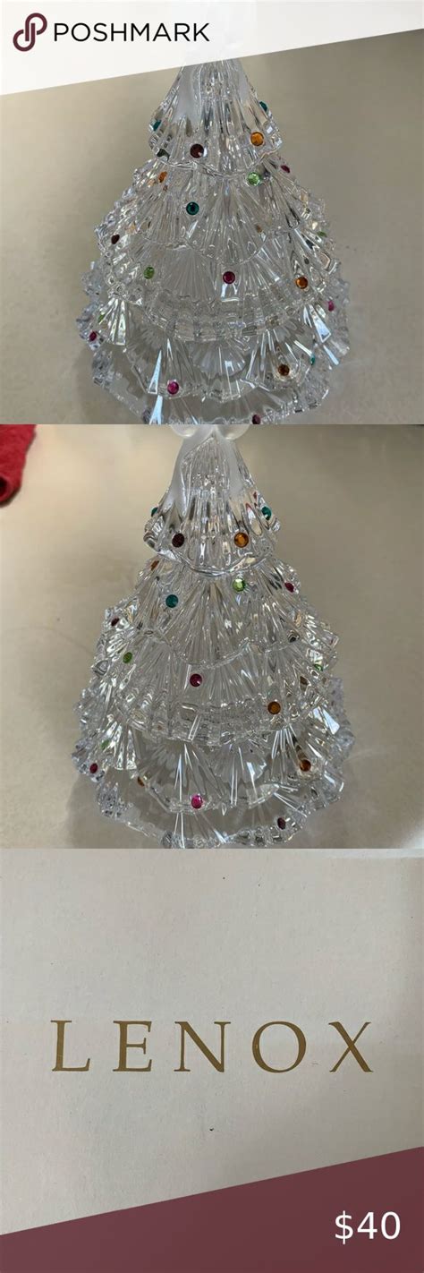 Beautiful Lenox crystal Christmas tree box | Crystal christmas tree ...