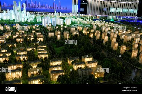 Model of a city architecture, buildings and park model Stock Photo - Alamy