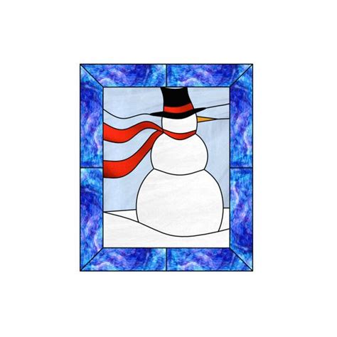 Snowman Stained Glass Pattern Stained Glass Patterns Stained Glass