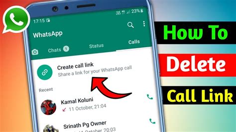 How To Delete Create Call Link In WhatsApp Create Call Link WhatsApp