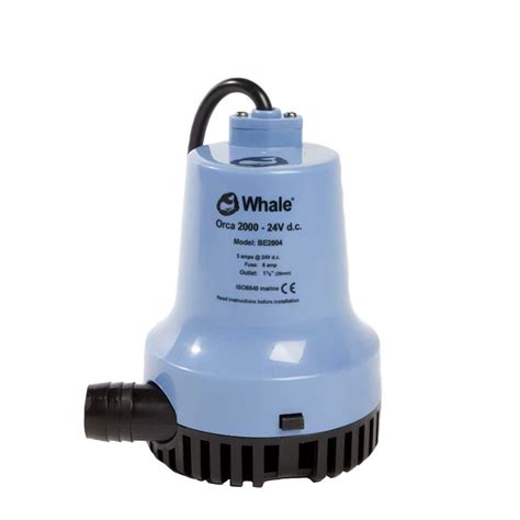 Whale Bomba de achique eléctrica Orca 24V 126 L min WHBE2004