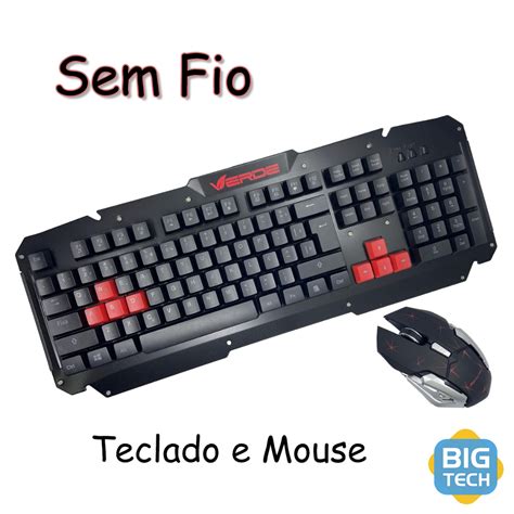 Kit Teclado E Mouse Multilaser Sem Fio Teclado Gamer Preto Kit Gamer