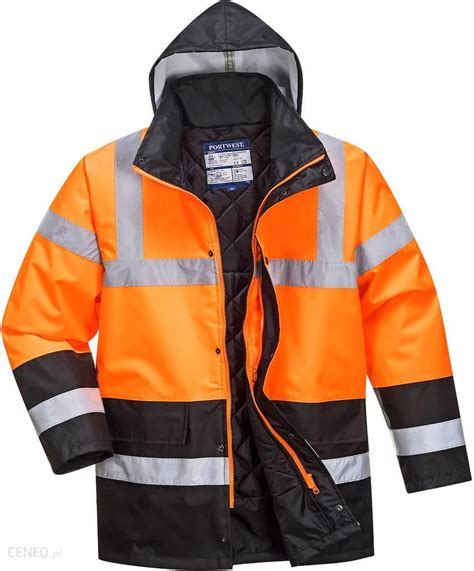 Portwest Dwukolorowa Kurtka Ostrzegawcza Traffic Orange Black Xxl