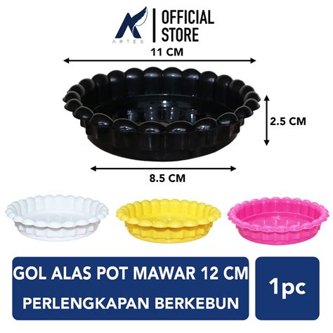 Jual Gol Alas Mawar Tatakan Pot Tanaman Tumbuhan Hias Bunga Hitam