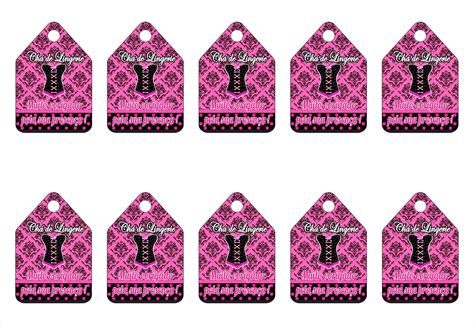 Tags de Agradecimento Chá de Lingerie p pto Mmx mm