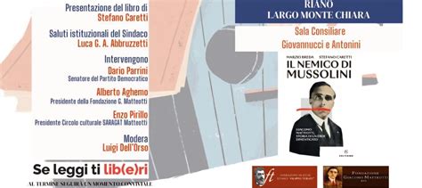 Mercoled Maggio A Riano Per Il Maggio Dei Libri Si