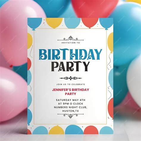 Premium Psd Birthday Party Invitation Flyer Template