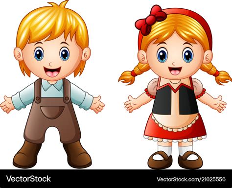 Children story hansel and gretel Royalty Free Vector Image