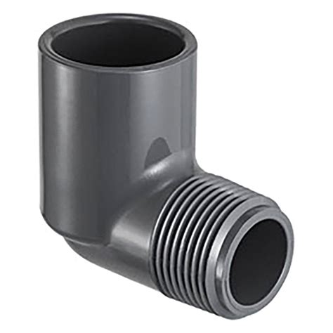 Pvc Schedule 40 Gray 90 Degree Street Elbow Mpt X Socket 1 2 In T