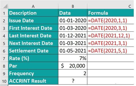 Accrint Excel Function Syntax Examples How To Use