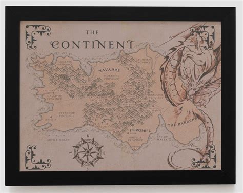 Fourth Wing Vintage Fantasy Map 11x14 Print - Etsy