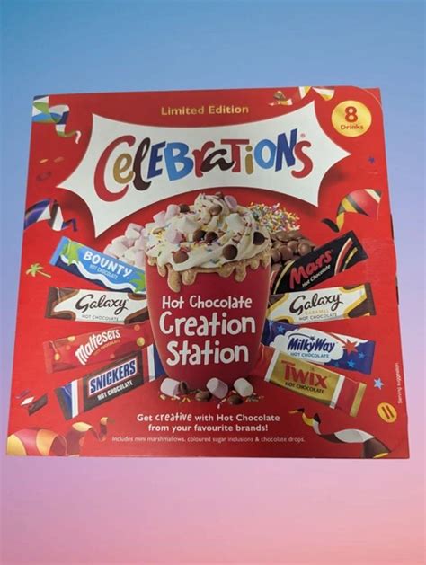 LIMITED EDITION CELEBRATIONS Deluxe Hot Chocolate Gift Set Sachets Topping Kit