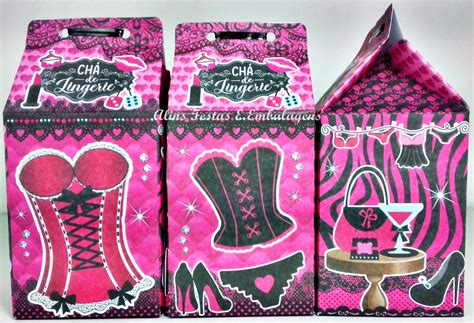 Caixa Milk Chá de Lingerie Lembrancinha Lingerie 10 Unid