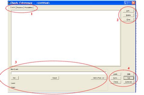 user interface window    main components highlighted