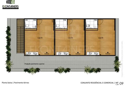 RESIDÊNCIA PONTO COMERCIAL 180m² Ekontainers Projeto da frente da