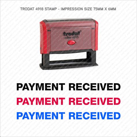 Paid Rubber Stamp Self Inking Business Office Accounts Trodat 4918 Ebay