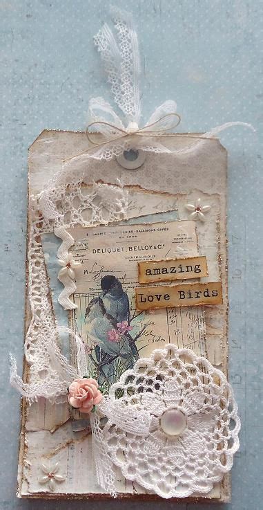 Kort Og Andet Godt Handmade Tags Handmade Gift Tags Shabby Chic Tags