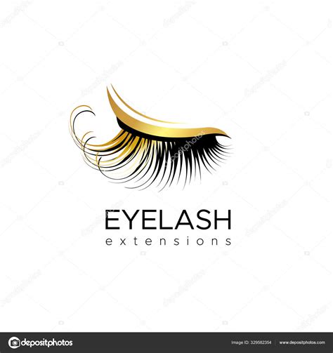 Eyelash Extension Logo Vector Illustration In A Modern Style Stock