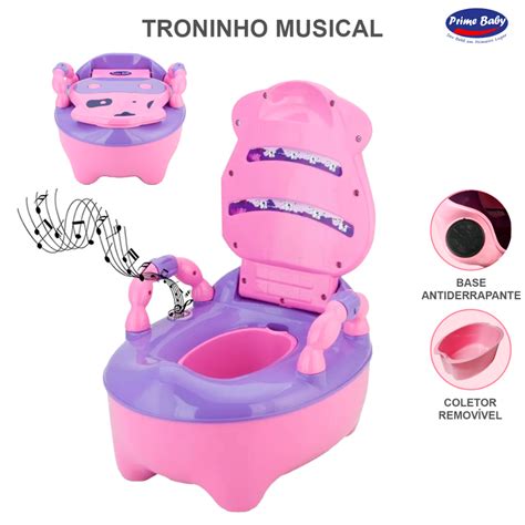 Troninho Infantil Pinico Fazendinha Musical Desfralde Prime Shopee Brasil