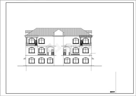 某乡镇三层私宅别墅建筑施工设计cad方案图别墅建筑土木在线