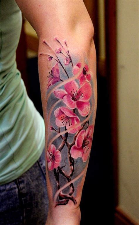 Beaux Tatouages De Fleurs De Cerisier Club Tatouage