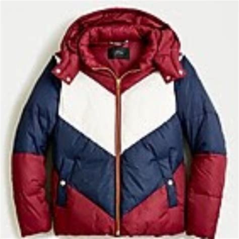 J Crew Jackets And Coats Nwt Jcrew Colorblock Puffer With Primaloft Xl Poshmark