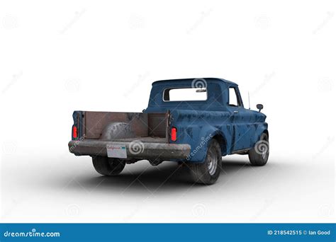 Blue Pickup Truck - Vector Illustration - Isolated On White Background | CartoonDealer.com ...