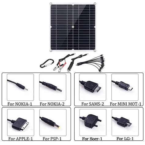 50w Solar Panel Kit Small And Light Charge Phone Tablet Power Bank Anytime Ebay