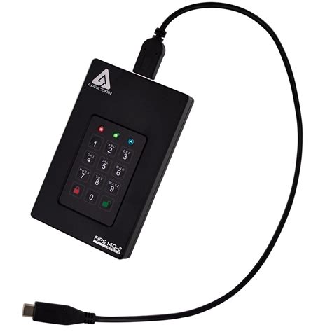 Apricorn Aegis Fortress L3 FIPS 140-3 Level 3 Rugged Encrypted SSD — 64GB (GOV-MGMT) (ASSD-3PL-64GB-GOV-MGMT)