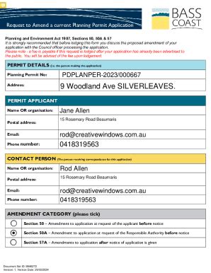 Fillable Online Ecm V Planning Permit Application