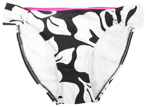 Jag Women S Black And White Patterned With Cinched Hip Detail Bikini