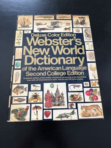 Webster S New World Dictionary Deluxe Color American Language 2nd