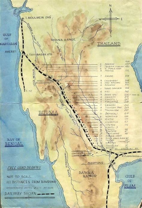 Burma Railway map Burma Railway, Appeasement, Afrika Korps, Evil Empire ...