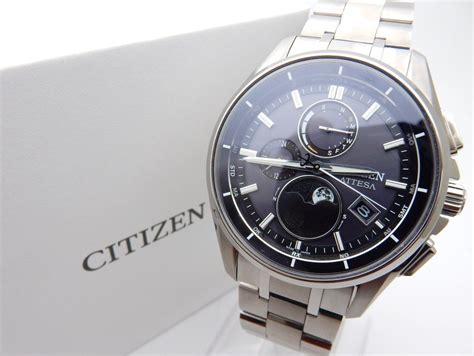 【やや傷や汚れあり】1000円スタート 腕時計 Citizen シチズン Attesa アテッサ H874 005hk01 ムーンフェイズ