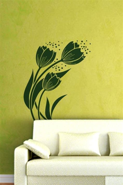 Wall Decals Lovely Flowers 3 WALLTAT Art Without Boundaries Wall