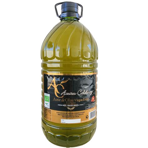 Aceite de Oliva Virgen Extra Ecológico Botella 5 Litros Aceites Calderay