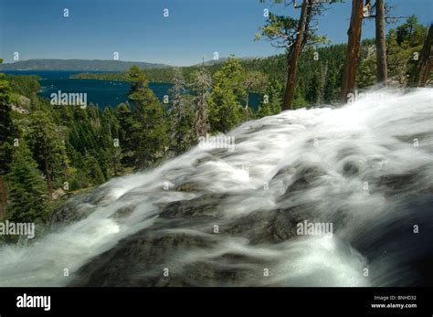 Usa South Lake Tahoe California Lower Eagle Falls Emerald Bay State