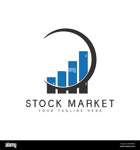 Stock Market Logo Design Financial Graph Logotype Trading Stock Vector ...