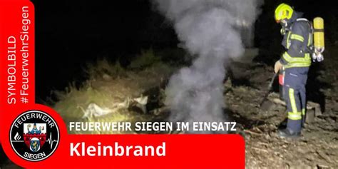 Feuerwehr Siegen On Twitter 10 08 22 21 39 Uhr Feuer 1 Kleinbrand