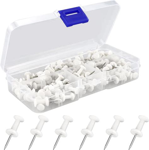 Outus 1 8 Inch Round Head Map Tacks Push Pins 300 Pieces White