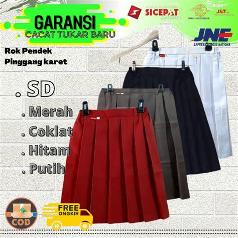 Jual Seragam Sekolah Rok Sd Pendek Putri Rok Pliskitrempellipitlisu