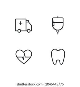 Health Care Icon Set White Background Stock Vector (Royalty Free ...