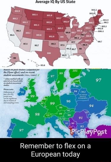 Average Iq By Us State Remember To Flex On A European Today Ifunny