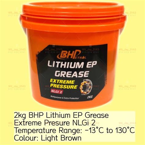 Kg Bhp Lithium Ep Grease Extreme Pressure Nlgi Multipurpose Extra