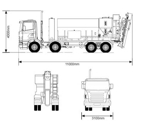 Ready Mix Concrete Truck Dimensions