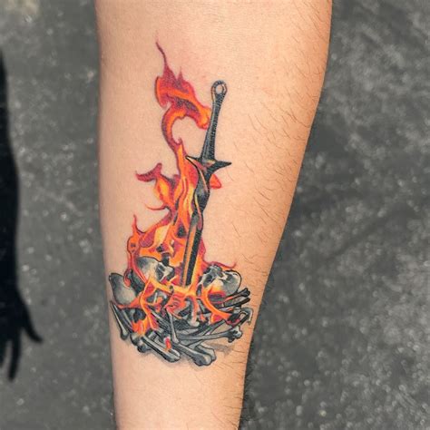 Dark Souls Bonfire tattoo by Levgen Knysh | Dark souls tattoo, Fire ...