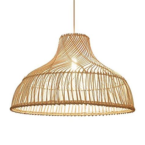 AMEERR Geweven Bamboe Rotan Hanglamp Vintage Lampenkap Rieten Hanglamp