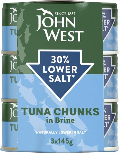 John West Lower Salt Tuna Chunks In Brine 3 X 145 G Low Salt