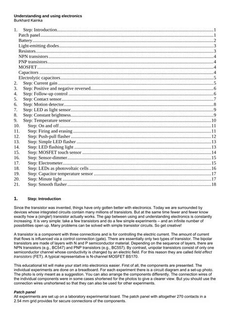 Pdf Understanding And Using Electronics Produktinfo Conrad